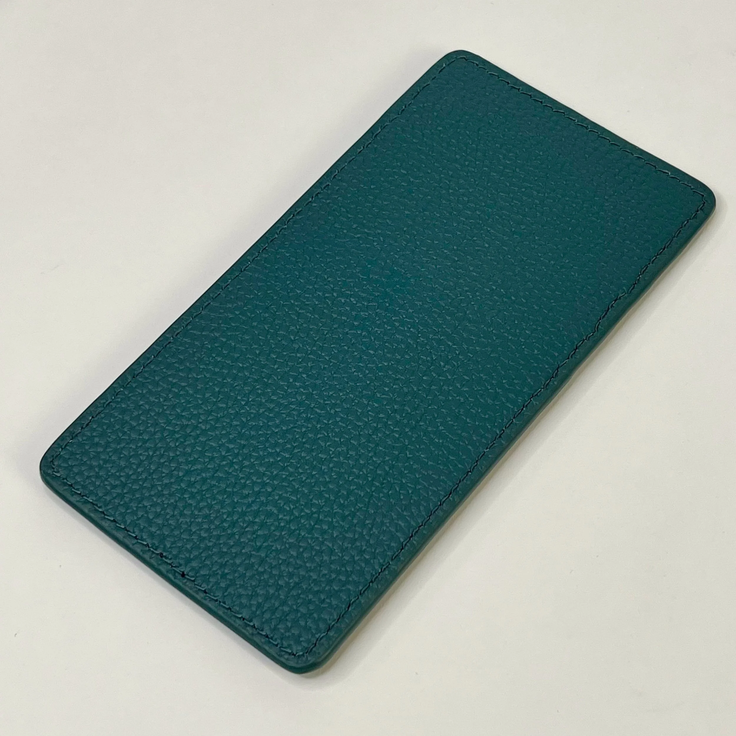 Audemars Piguet Teal Leather Card Holder Slim Pebbled Card Case